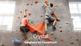  Presentation with indoor rock climbing - Audience pleasing theme consisting of boulder - fitness extreme sport and healthy backdrop and a violet colored foreground
