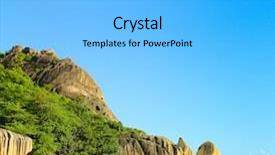  Presentation with boulder - PPT layouts with boulder composition anse source d'argent background and a light gray colored foreground