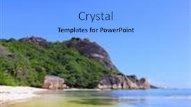  Presentation with boulder - Slides with boulder composition anse source d'argent background and a gray colored foreground