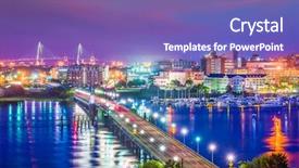  Presentation with charleston - Slides consisting of boulevard - charleston south carolina usa skyline background and a violet colored foreground