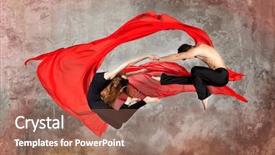  Presentation with ballet - Audience pleasing PPT layouts consisting of bounce back power - young couple ballet dancing backdrop and a coral colored foreground