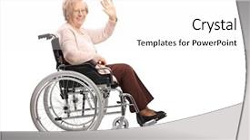  Presentation with bound - Beautiful slide set featuring bound - full length profile shot backdrop and a pink colored foreground