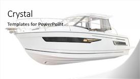  Presentation with motor - Amazing PPT theme having boundless - motor boat isolated backdrop and a white colored foreground