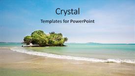  Presentation with paradise island - Slides with paradise island on sri lanka background and a light blue colored foreground