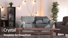  Presentation with living room - Colorful theme enhanced with bouquet lamp - elegant living room interior backdrop and a  colored foreground