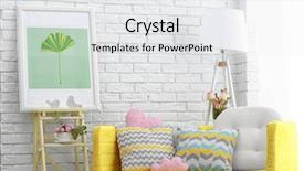  Presentation with sailing room - Beautiful PPT layouts featuring bouquet lamp - stylish living room backdrop and a white colored foreground