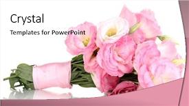 Presentation with white flowers - Beautiful presentation featuring bouquet of eustoma flowers isolated backdrop and a white colored foreground