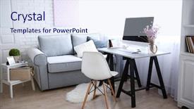  Presentation with modern flowers - Cool new PPT layouts with bouquet of flowers and computer backdrop and a  colored foreground