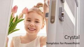  Presentation with tulips - Presentation theme with flowers opens the door wedding background and a  colored foreground