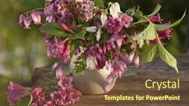  Presentation with pink flowers - Audience pleasing PPT layouts consisting of bouquet-of-pink-flowers-weigela backdrop and a tawny brown colored foreground