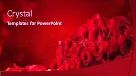  Presentation with blur - Audience pleasing slide deck consisting of red roses on wood backdrop and a black colored foreground