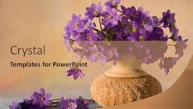  Presentation with spring - Slides featuring bouquet-of-spring-flowers-cards background and a coral colored foreground