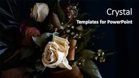  Presentation with roses - Theme enhanced with bouquet-of-vintage-dry-roses background and a black colored foreground