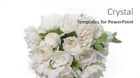  Presentation with drugs medical cannabis leaf - PPT layouts featuring bouquet-of-white-gardenia background and a white colored foreground