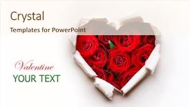  Presentation with heart flowers - Beautiful slide set featuring bouquet postcard or invitation card backdrop and a cream colored foreground