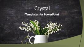  Presentation with rustic spring - Amazing slide set having bouquet-spring-white-lily backdrop and a dark gray colored foreground