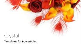  Presentation with calla - Theme having bouquet-with-red-calla-lilies background and a white colored foreground