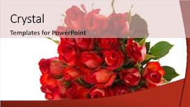  Presentation with roses - Amazing theme having twenty beautiful red roses backdrop and a lemonade colored foreground