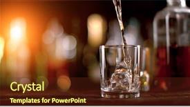  Presentation with whiskey - Colorful slide set enhanced with bourbon - pouring whiskey into glass placed backdrop and a tawny brown colored foreground