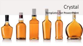  Presentation with bourbon - Slide set having bourbon - whiskey bottle isolated on white background and a white colored foreground