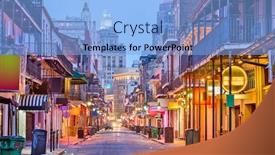  Presentation with bourbon - Slide deck having bourbon-st-new-orleans-louisiana background and a light blue colored foreground