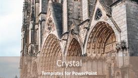  Presentation with france - Slide deck consisting of bourges-cathedral-in-bourges-france background and a coral colored foreground