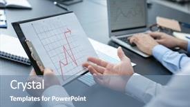  Presentation with forex - Cool new slides with bourse - man working at table backdrop and a seafoam green colored foreground