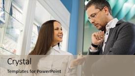  Presentation with helping man mountain - Cool new slide deck with boutique consultant - man with assistant help choosing backdrop and a  colored foreground