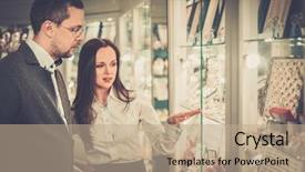  Presentation with helping man mouintain - Beautiful presentation design featuring boutique consultant - man with assistant help choosing backdrop and a  colored foreground