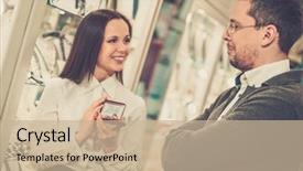  Presentation with helping man mountain - PPT theme having boutique consultant - man with assistant help choosing background and a  colored foreground