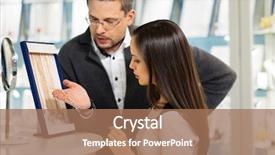  Presentation with guide dog helping blind woman - Colorful slide set enhanced with boutique consultant - woman with assistant help choosing backdrop and a  colored foreground