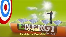  Presentation with energy solar - Presentation design having bow and arrow against solar background and a tawny brown colored foreground