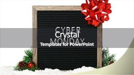  Presentation with airport boarding board - Beautiful PPT layouts featuring bow and ribbon - cyber monday backdrop and a dark gray colored foreground