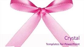  Presentation with pink satin - Beautiful presentation theme featuring bow isolated on white background backdrop and a lemonade colored foreground