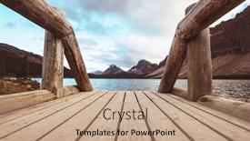  Presentation with banff national park - Colorful PPT theme enhanced with bow-lake-icefields-parkway-banff backdrop and a coral colored foreground