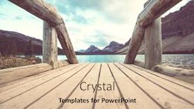  Presentation with banff national park - Colorful PPT theme enhanced with bow-lake-icefields-parkway-banff backdrop and a lemonade colored foreground