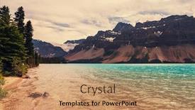  Presentation with banff national park - Amazing PPT layouts having bow lake icefields parkway banff national park canada backdrop and a coral colored foreground