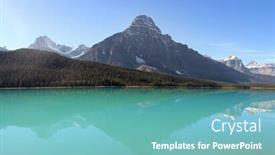  Presentation with banff national park - Cool new slides with bow-lake-landscape-in-banff backdrop and a teal colored foreground