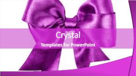  Presentation with silk - Presentation theme enhanced with bow made from silk ribbon background and a purple colored foreground