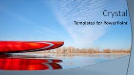  Presentation with colorado - Amazing PPT theme having bow-of-stand-up-paddleboard backdrop and a light blue colored foreground