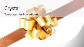  Presentation with gods gift - Cool new presentation theme with bow on ribbon for gift backdrop and a white colored foreground