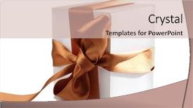  Presentation with gods gift - Cool new PPT theme with bow on ribbon for gift backdrop and a soft green colored foreground