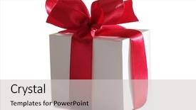  Presentation with gift certificate border - Presentation consisting of bow on ribbon for gift background and a light gray colored foreground