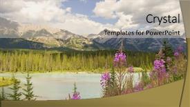 Presentation with scene - Audience pleasing slide deck consisting of bow river scene in banff backdrop and a  colored foreground