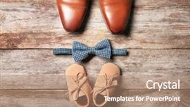  Presentation with tie - Audience pleasing theme consisting of bow tie big and small backdrop and a coral colored foreground