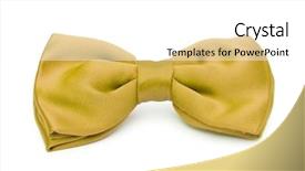  Presentation with tie - Audience pleasing PPT layouts consisting of dicky - bow tie isolated backdrop and a white colored foreground