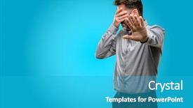  Presentation with beard - Presentation design featuring bow tie stressful and shy background and a teal colored foreground