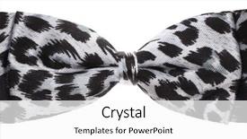  Presentation with cheetah print - Slide deck having bow tie with animal print background and a white colored foreground