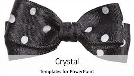  Presentation with black dot - Presentation design enhanced with bow tie with polka dot background and a white colored foreground