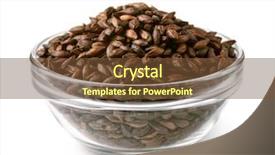  Presentation with dark homemade chocolate bars - Slides with bowel of dark malted barley background and a tawny brown colored foreground